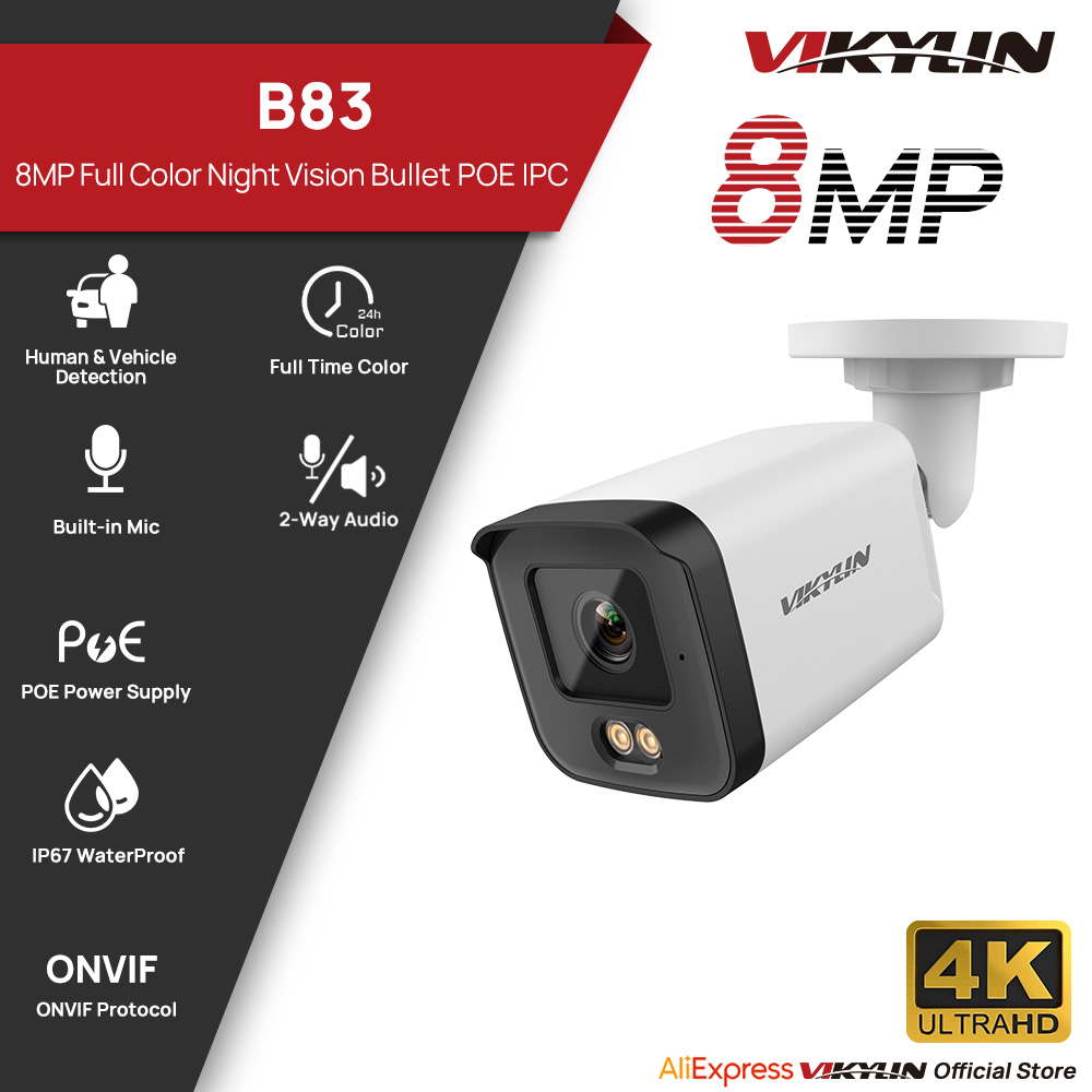 Home Security Service - Câmera de Segurança IP VIKYLIN 8MP