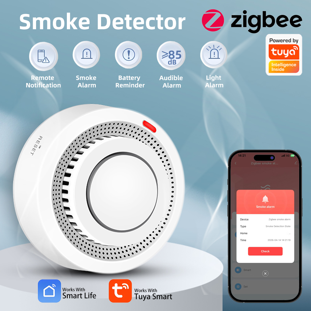 Home Security Battery Replacement - Detector de Fumaça Inteligente Sem Fio