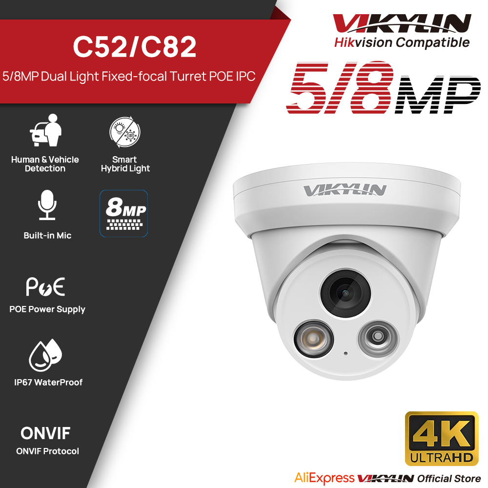 Home Security Service - Câmera IP VIKYLIN 5/8MP 4K com