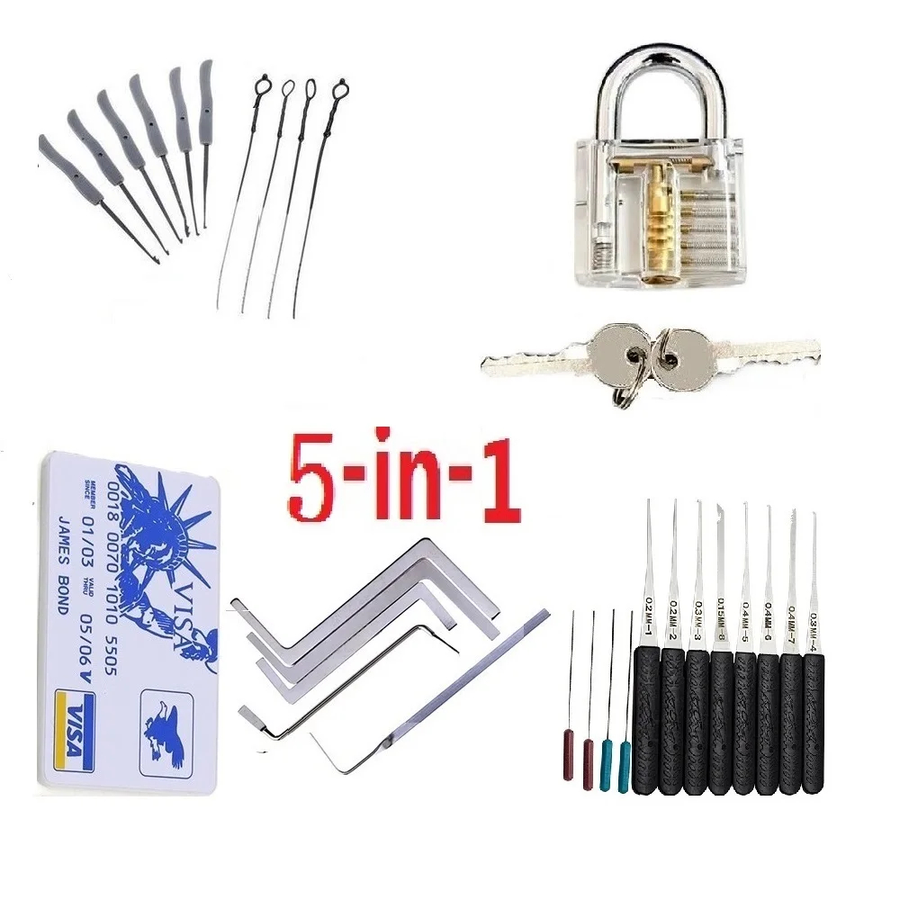 Lock Picking Set - 5 em 1 conjunto de ferramentas