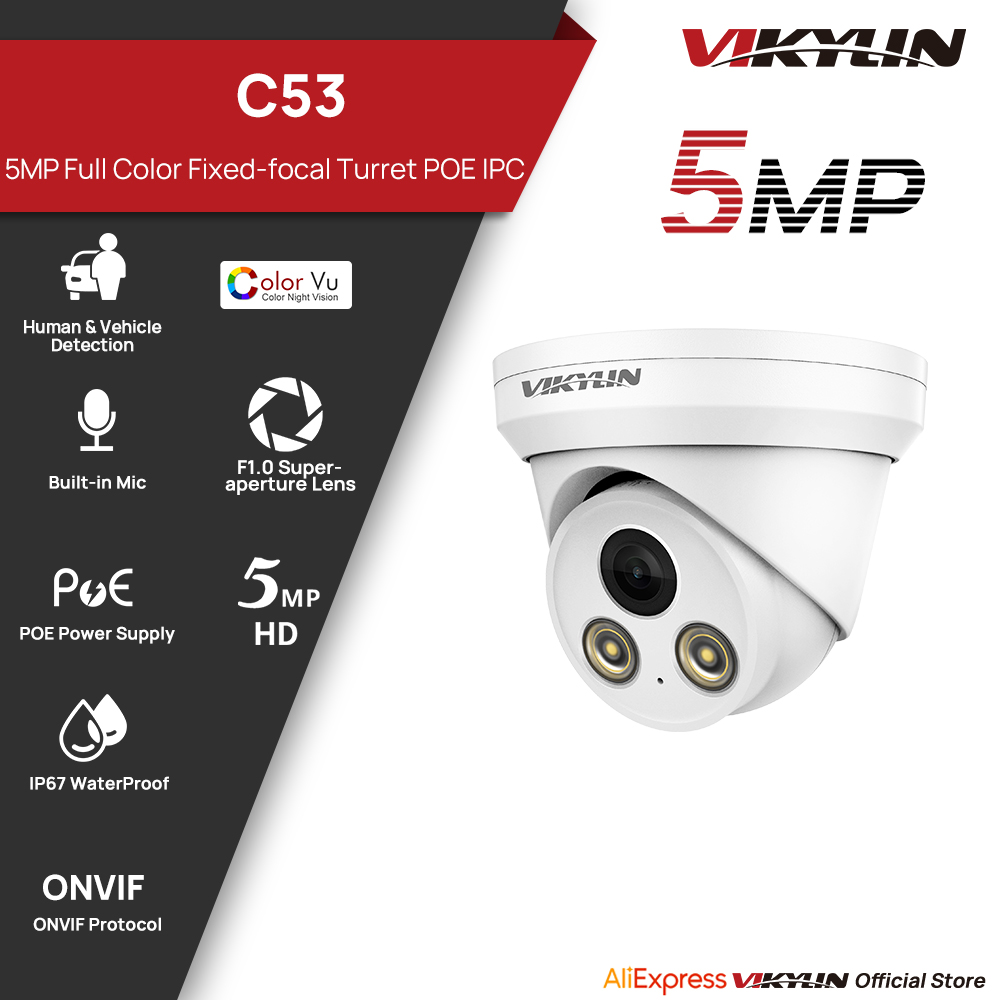 Home Security Service - Câmera IP VIKYLIN 5MP Colorida para