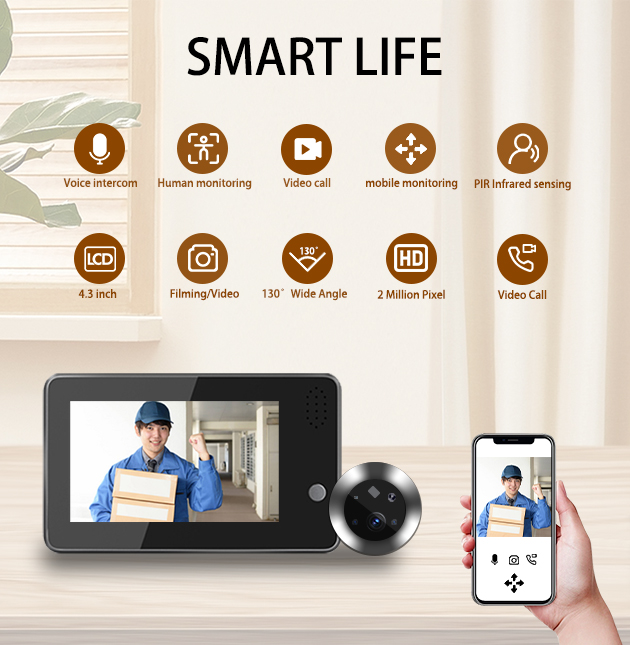 Home Security Indoor Cameras - Campainha Inteligente WiFi Tuya Smartlife de