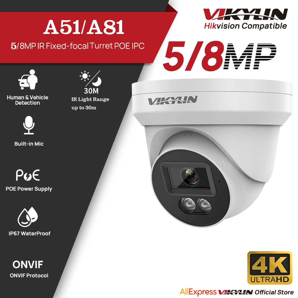 Home Security Service - Câmera de Segurança IP VIKYLIN 5/8MP
