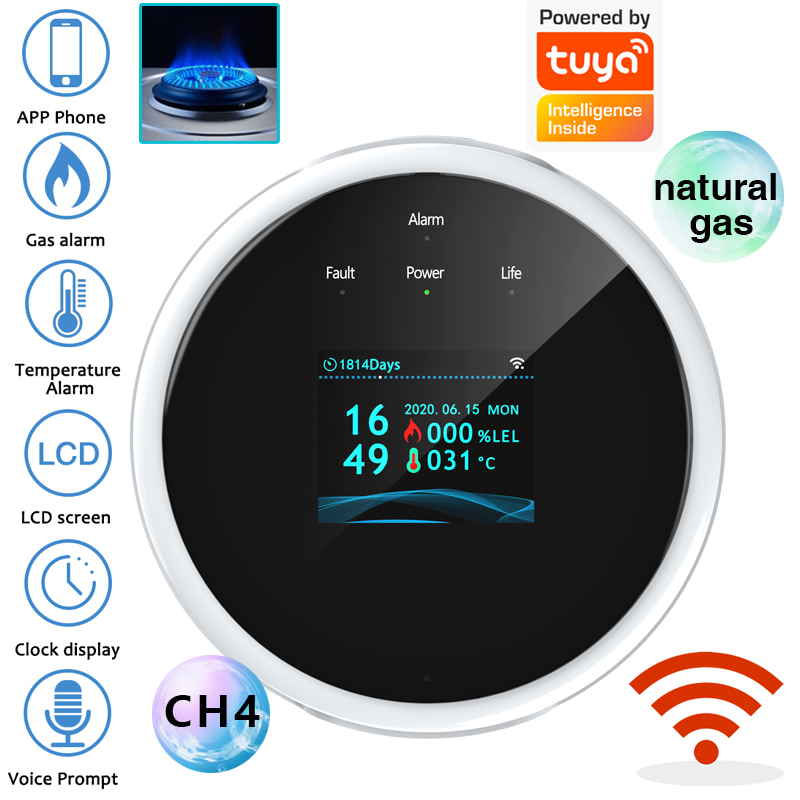 Home Security And Monitoring - Sensor de Alarme de Gás WiFi