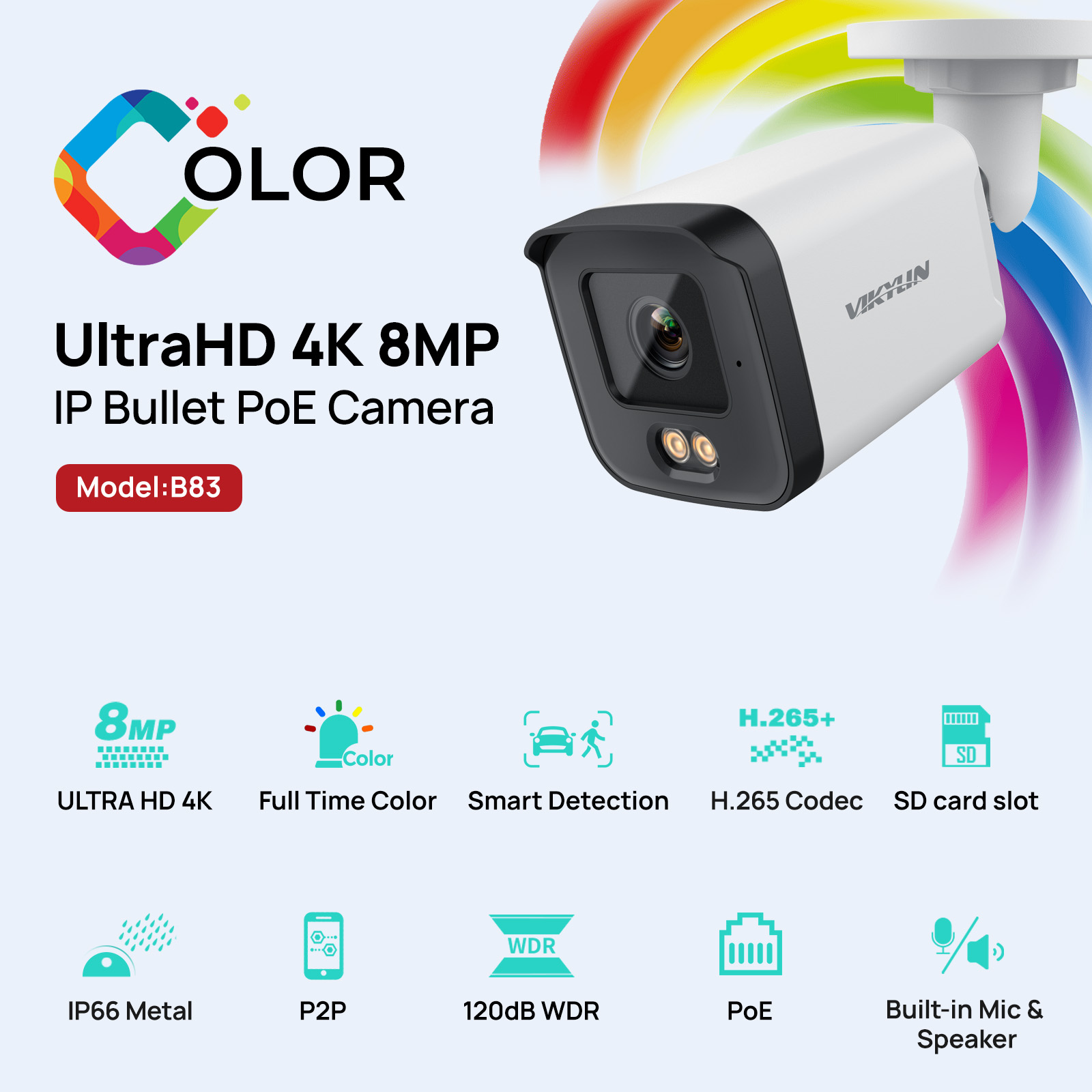 Home Security Service - Câmera de Segurança IP VIKYLIN Full