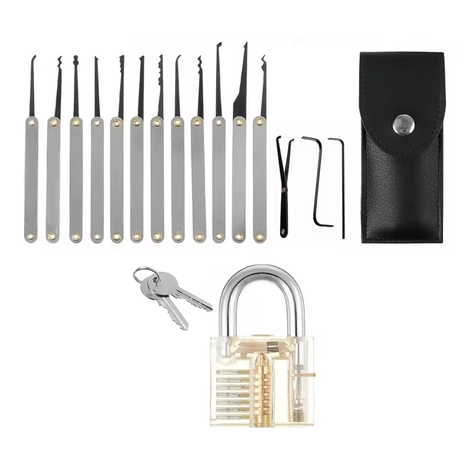 Lock Picking Set - 15 pçs kit multifuncional ferramenta portátil