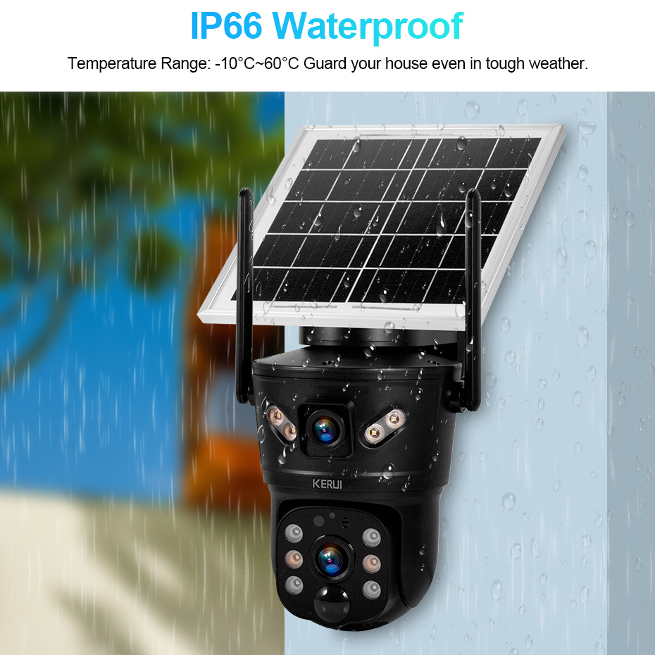 Câmera Solar KERUI 6MP 4G SIM  - Home Security Packages avaliação e preço
