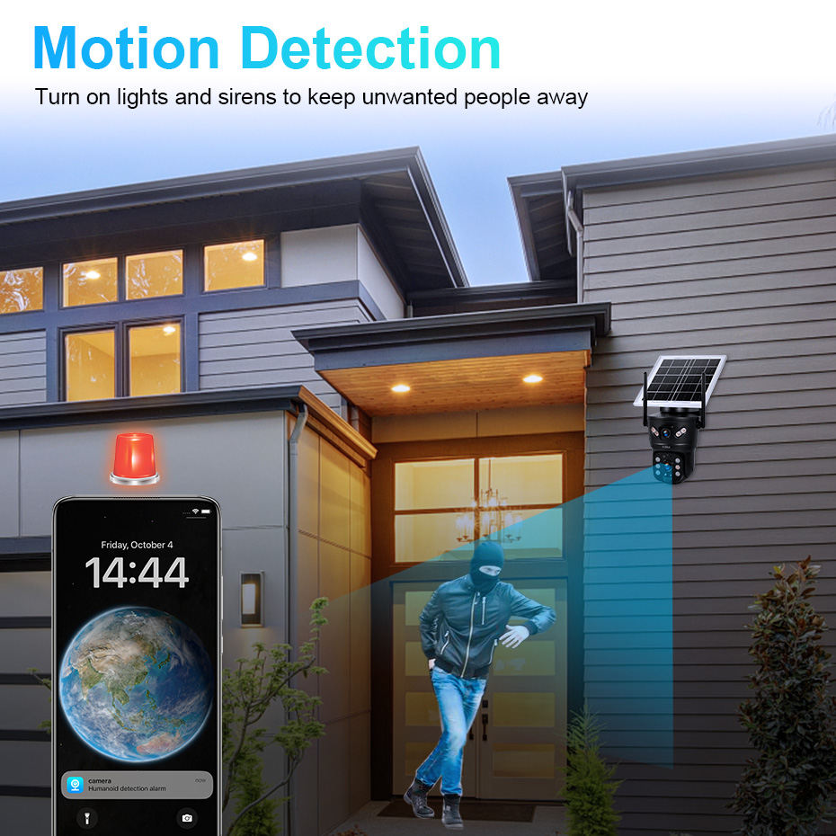 Câmera Solar KERUI 6MP 4G SIM  - Home Security Packages avaliação e preço