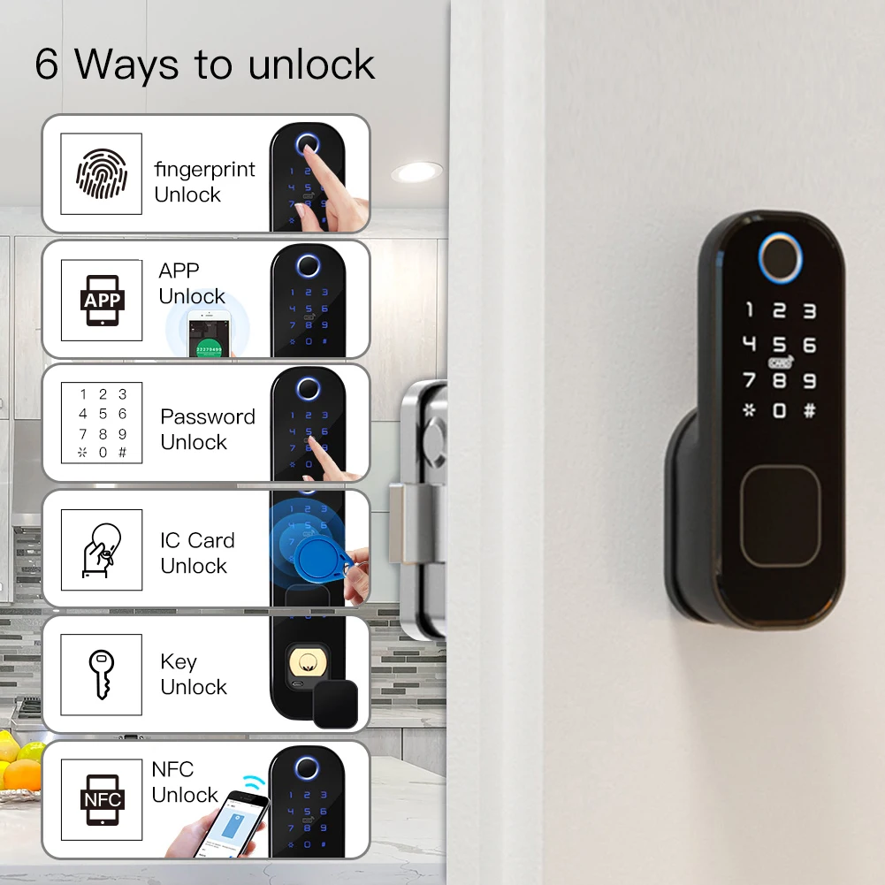 MOES-Smart Digital Door Lock c - Home Security Packages avaliação e preço