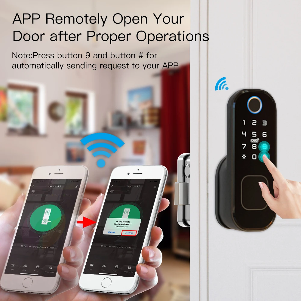 MOES-Smart Digital Door Lock c - Home Security Packages avaliação e preço
