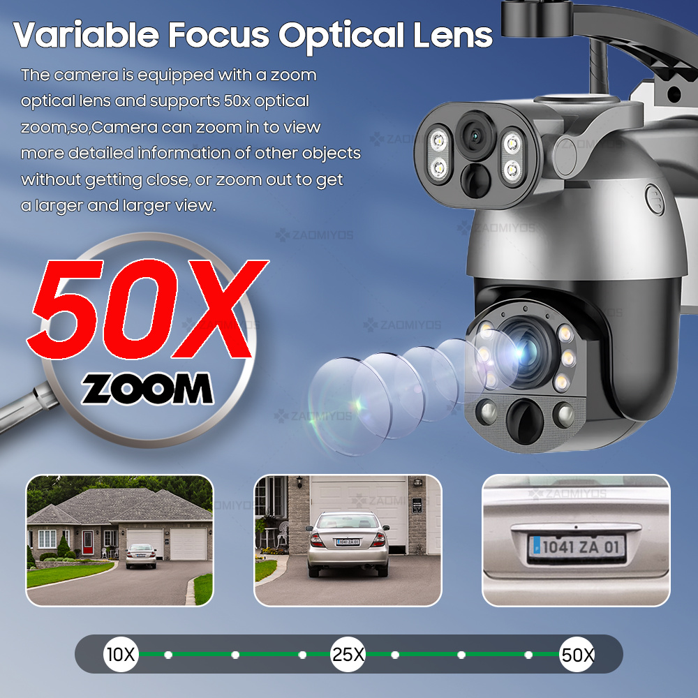 4K 50X ZOOM 10MP Câmera Solar  - Ip Camera Outdoor 4K avaliação e preço