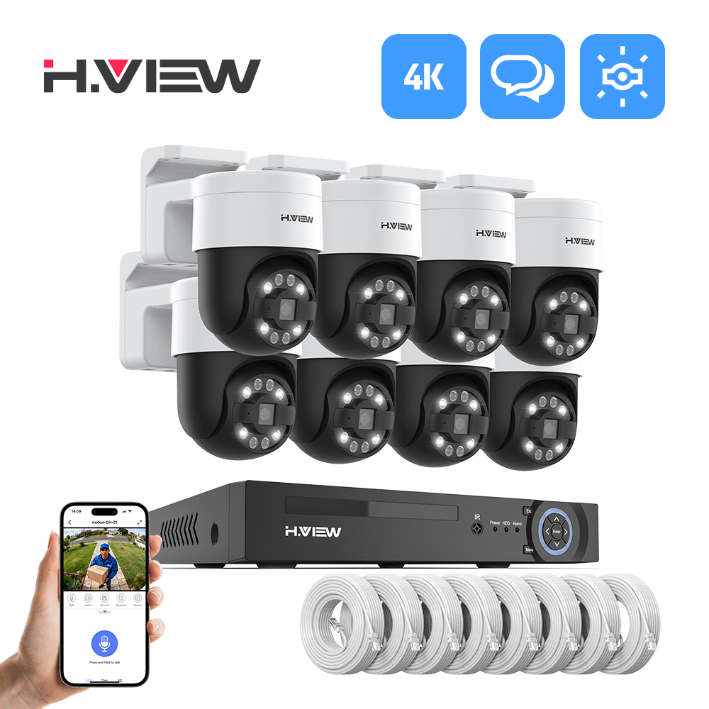 H. view Kit 8 câmeras Seguranç - Ip Camera Outdoor 4K avaliação e preço