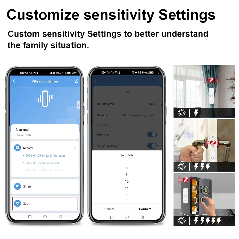 Inteligente zigbee sensor de v - Home Security Business avaliação e preço