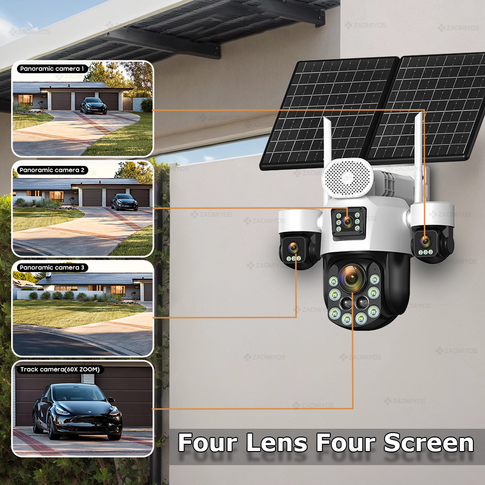 Câmera Externa 360 com 4 Lente - Home Security Packages avaliação e preço
