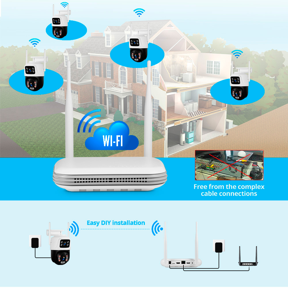 Kerui à prova d'água 6mp hd se - Home Security Packages avaliação e preço