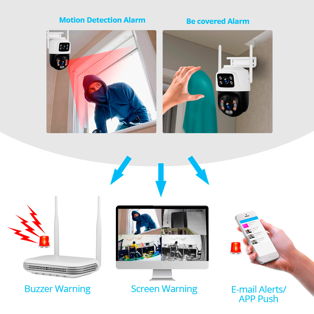 Kerui à prova d'água 6mp hd se - Home Security Packages avaliação e preço