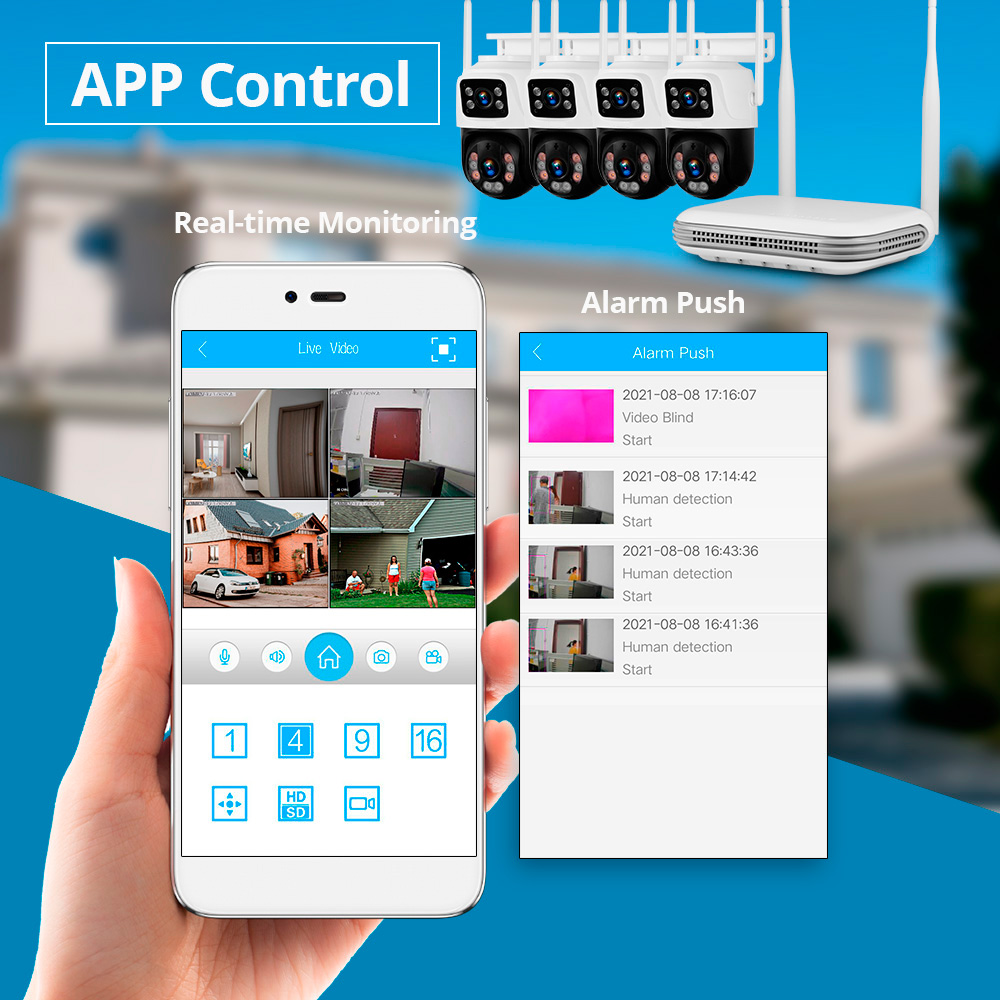Kerui à prova d'água 6mp hd se - Home Security Packages avaliação e preço