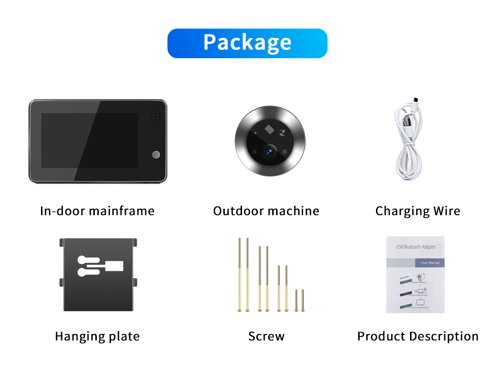 Campainha Inteligente WiFi Tuy - Home Security Indoor Cameras avaliação e preço