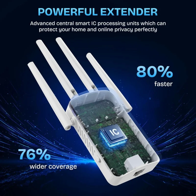 Repetidor WiFi Dual Band 1200M - Home Security Wireless avaliação e preço