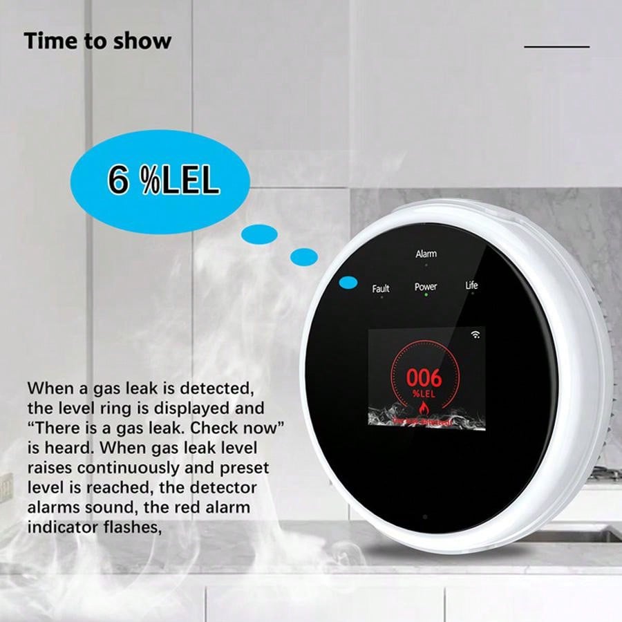 Sensor de Alarme de Gás WiFi 2 - Home Security And Monitoring avaliação e preço
