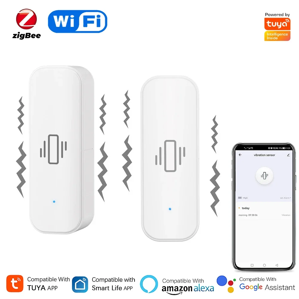 Tuya-Sensor de Vibração Inteli - Home Security And Monitoring avaliação e preço