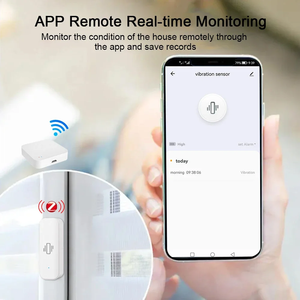 Tuya-Sensor de Vibração Inteli - Home Security And Monitoring avaliação e preço