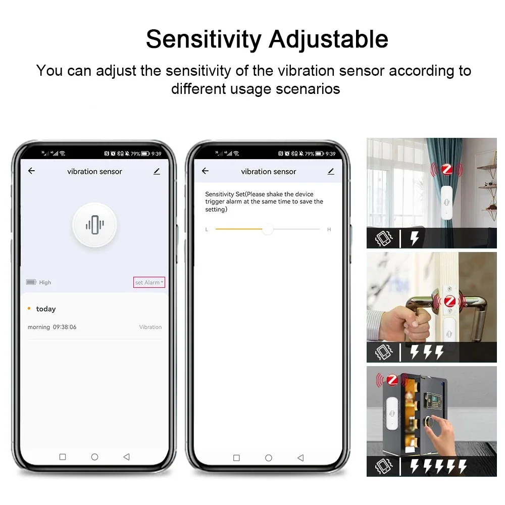 Tuya-Sensor de Vibração Inteli - Home Security And Monitoring avaliação e preço